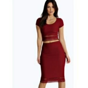 Crop top and skirt set